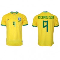 Koszulka piłkarska Brazylia Richarlison #9 Strój Domowy MŚ 2022 tanio Krótki Rękaw